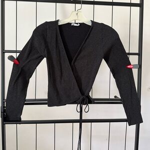 Black Wrap Cardigan